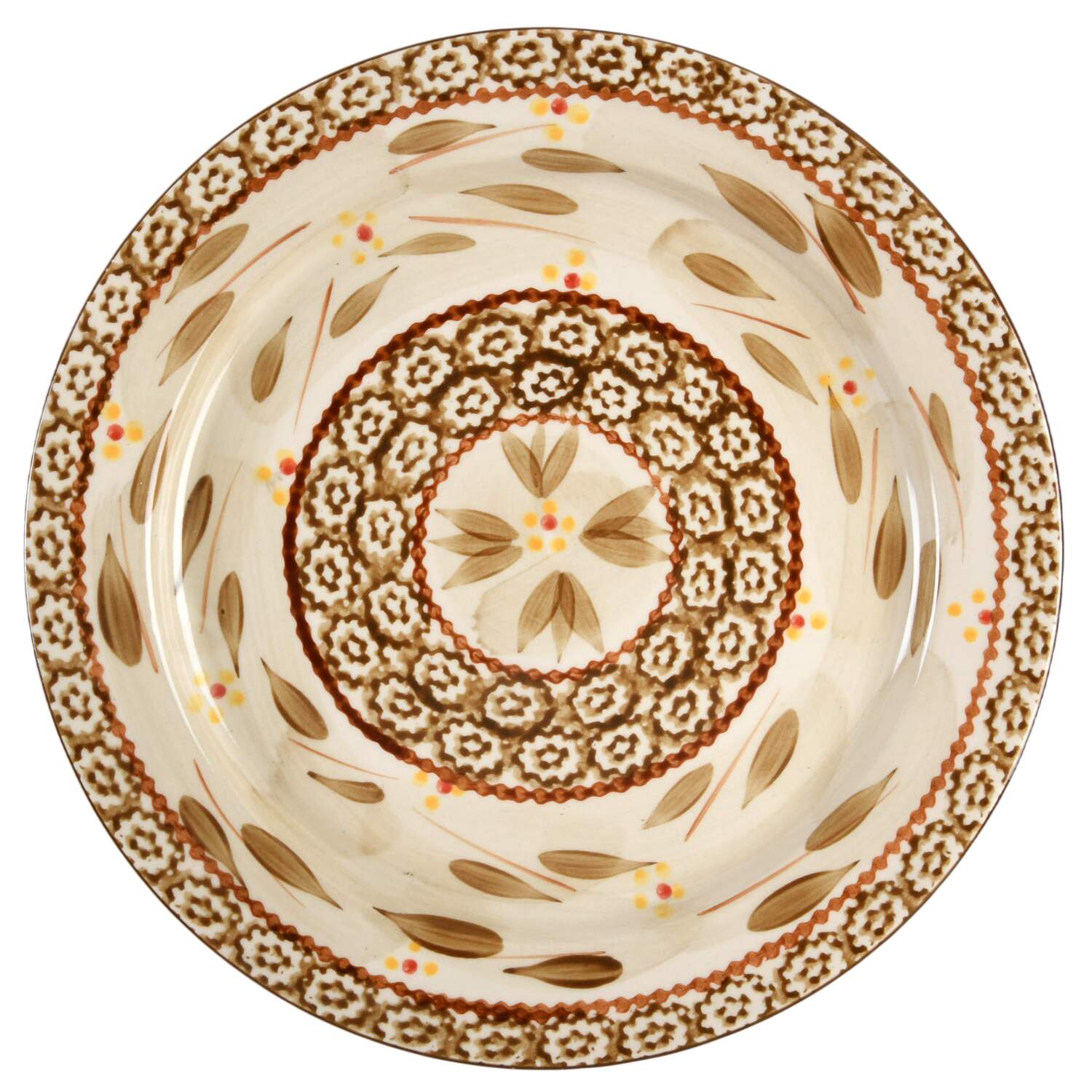 Old World Brown Dinner Plate by Temp-Tations-1