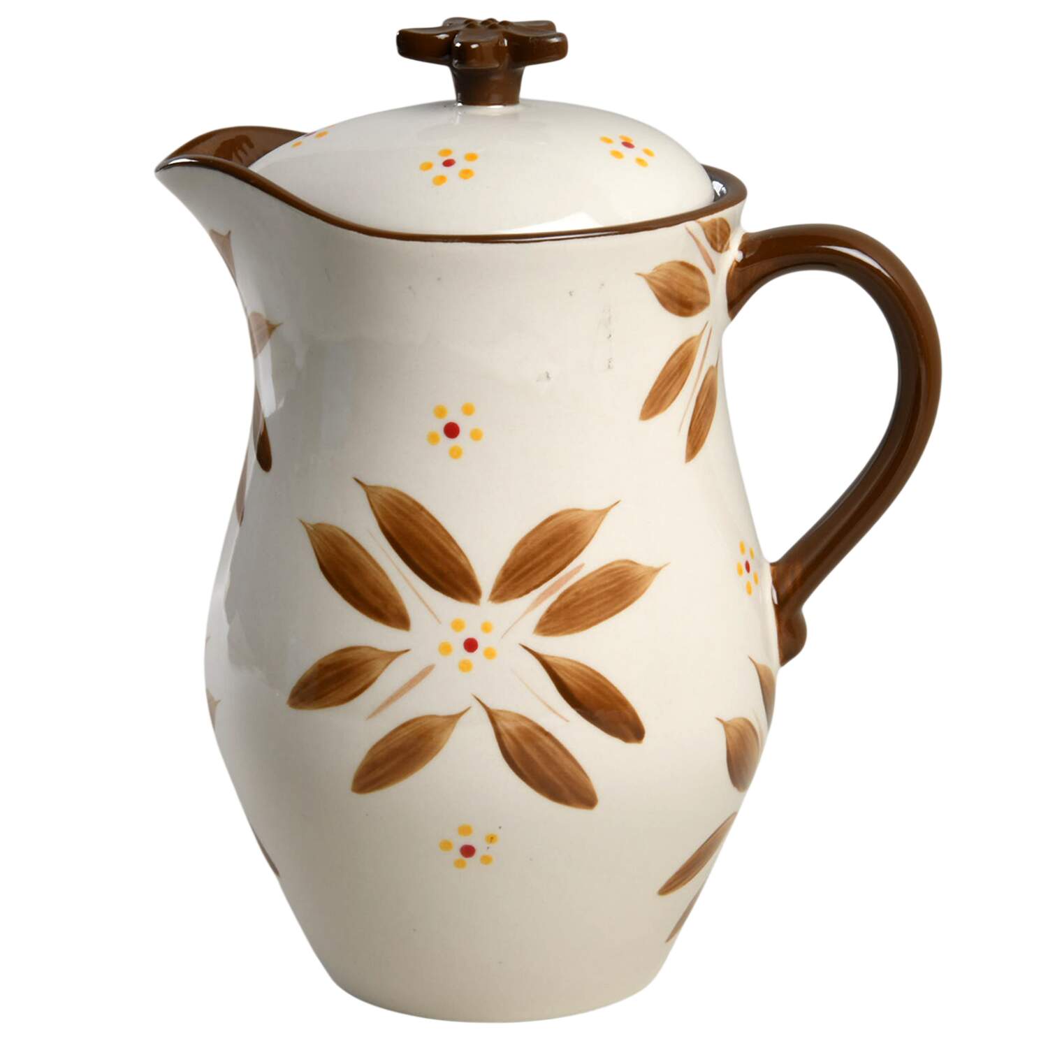 Old World Brown Pitcher & Lid by Temp-Tations-1