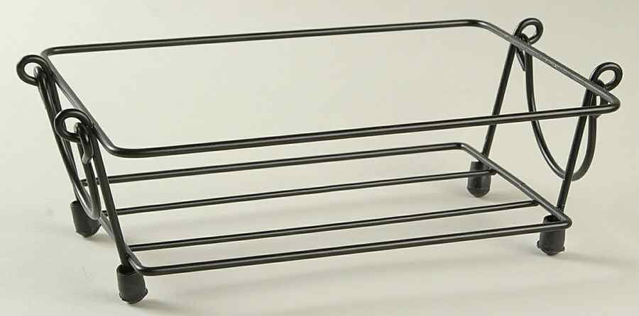 Old World Brown Metal Stand for 10" Rectangular Baker by Temp-Tations-1