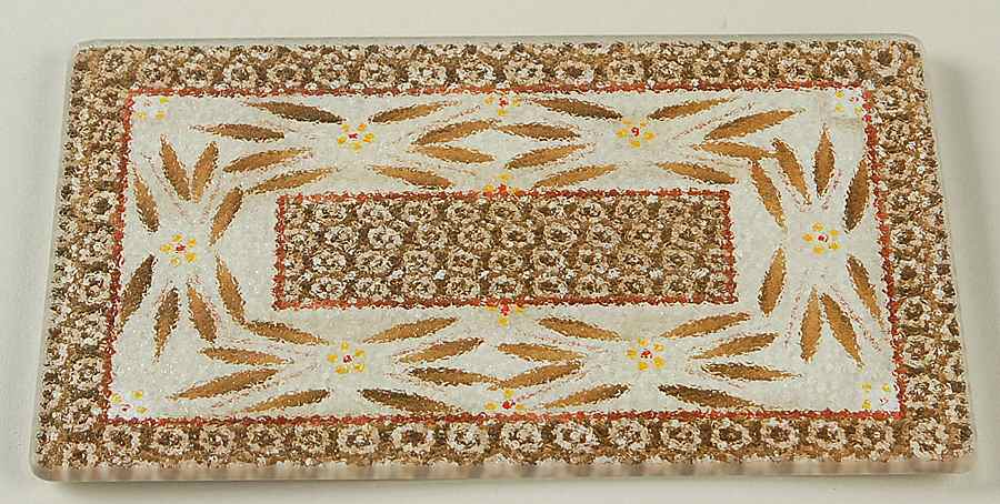 Old World Brown Glass Trivet-Rect Baker 10" by Temp-Tations-1