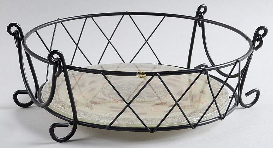 Old World Brown Glass Trivet for 10" Round Baker by Temp-Tations-1