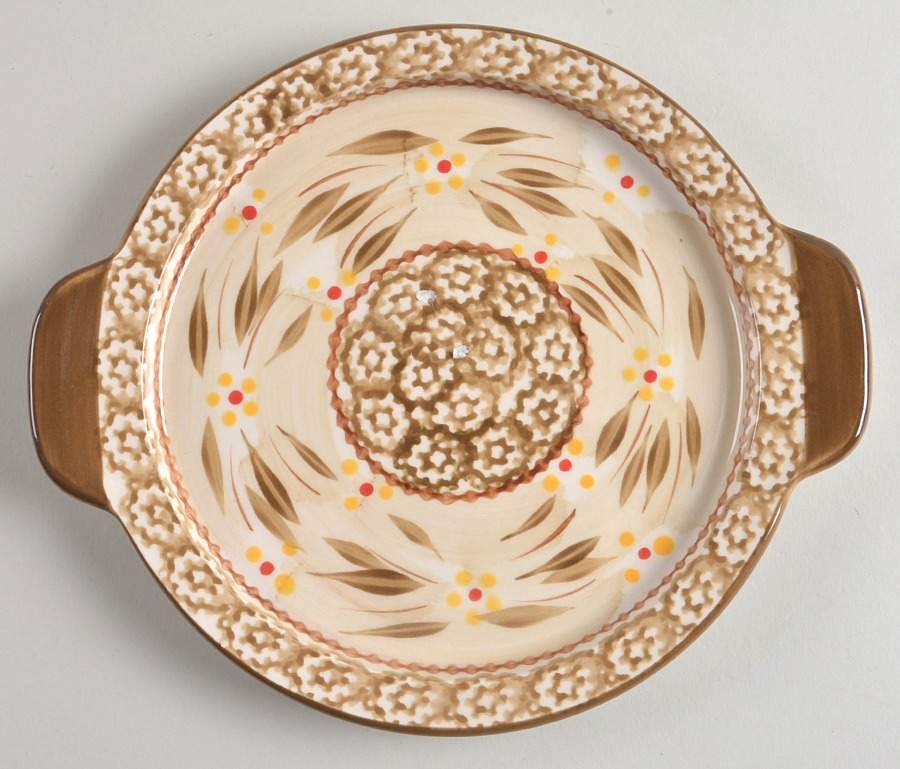 Old World Brown 8" Round Lid-It (Trivet,Tray,Baker Lid) by Temp-Tations-1