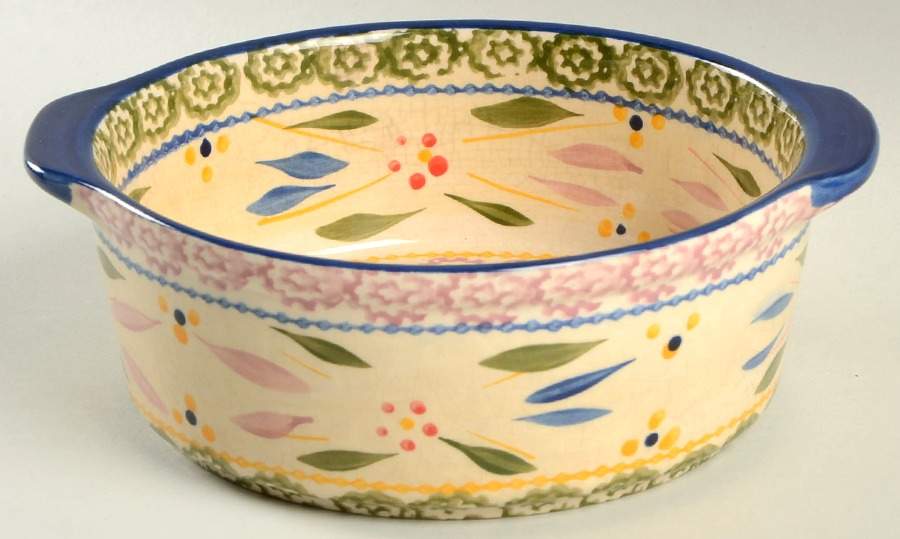 Old World Confetti 8" Round Handled Baker by Temp-Tations-1
