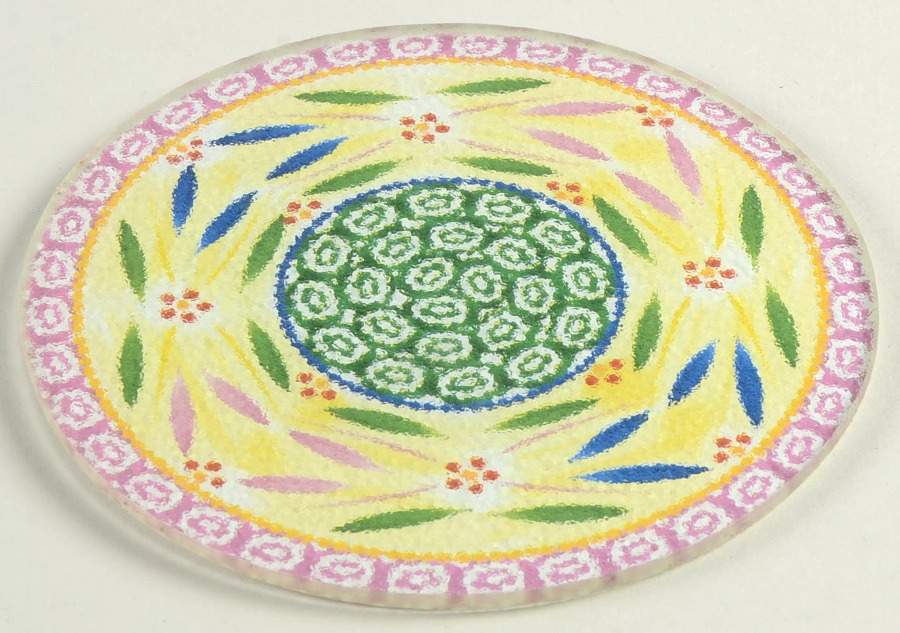 Old World Confetti Glass Trivet for 9" Round Baker by Temp-Tations-1