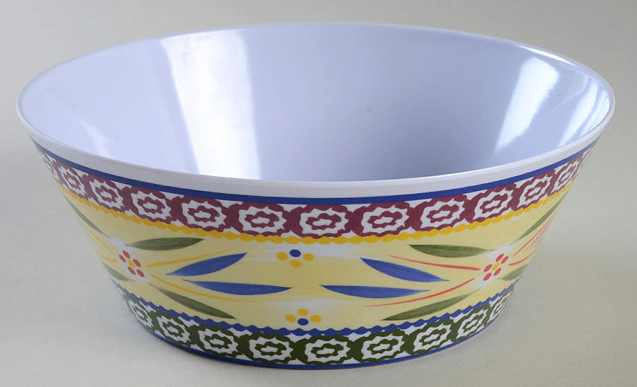 Old World Confetti 9" Round Melamine Serving Bowl by Temp-Tations-1
