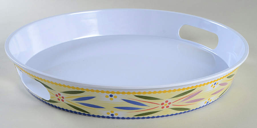 Old World Confetti 15" Round Melamine Tray by Temp-Tations-1