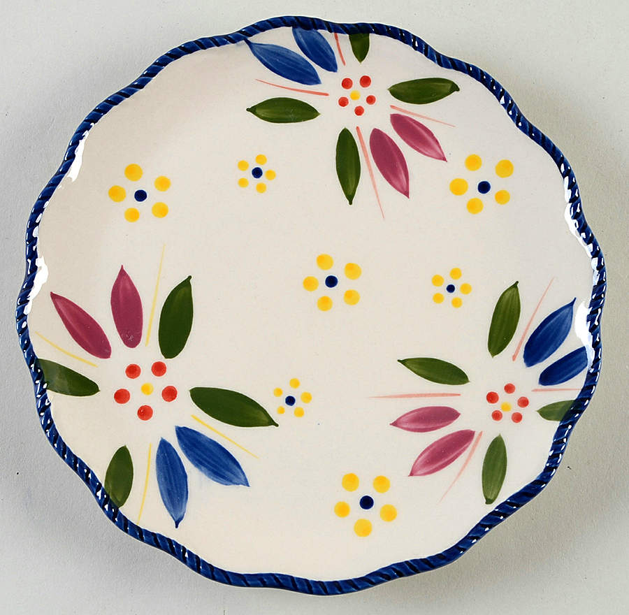 Old World Confetti Salad Plate by Temp-Tations-1