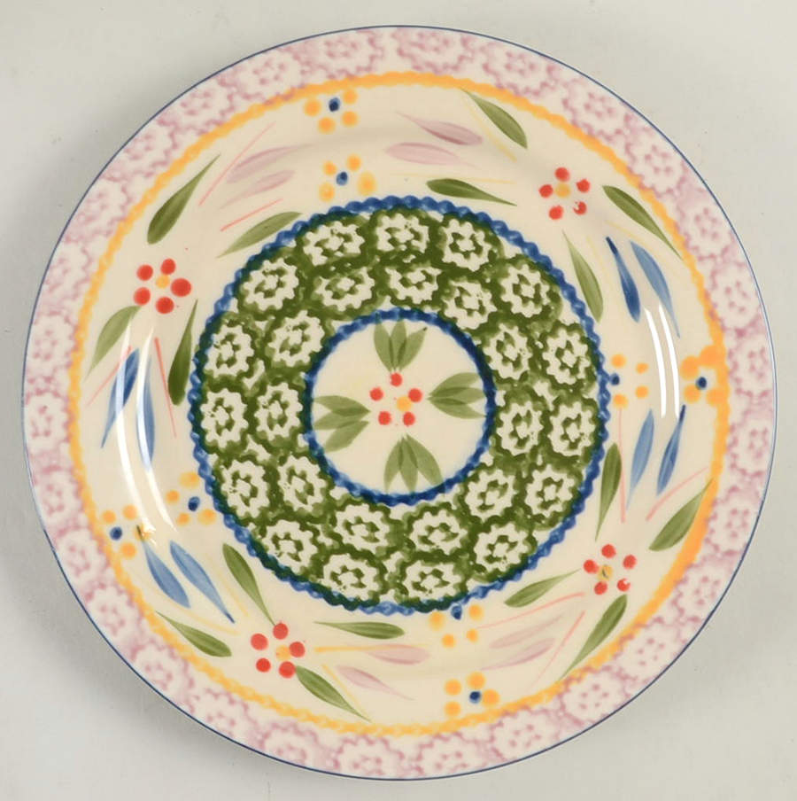 Old World Confetti Salad Plate by Temp-Tations-1