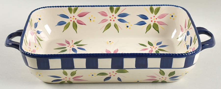 Old World Confetti 4 Quart Rectangular Casserole No Lid by Temp-Tations-1