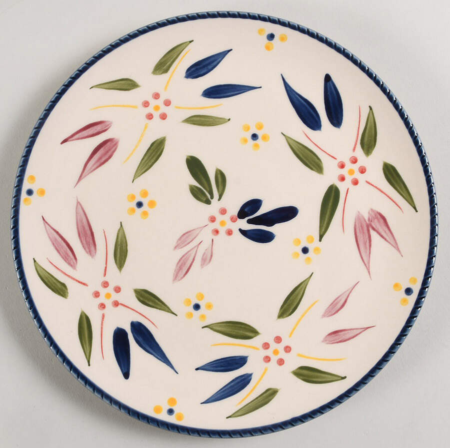 Old World Confetti Salad Plate by Temp-Tations-1