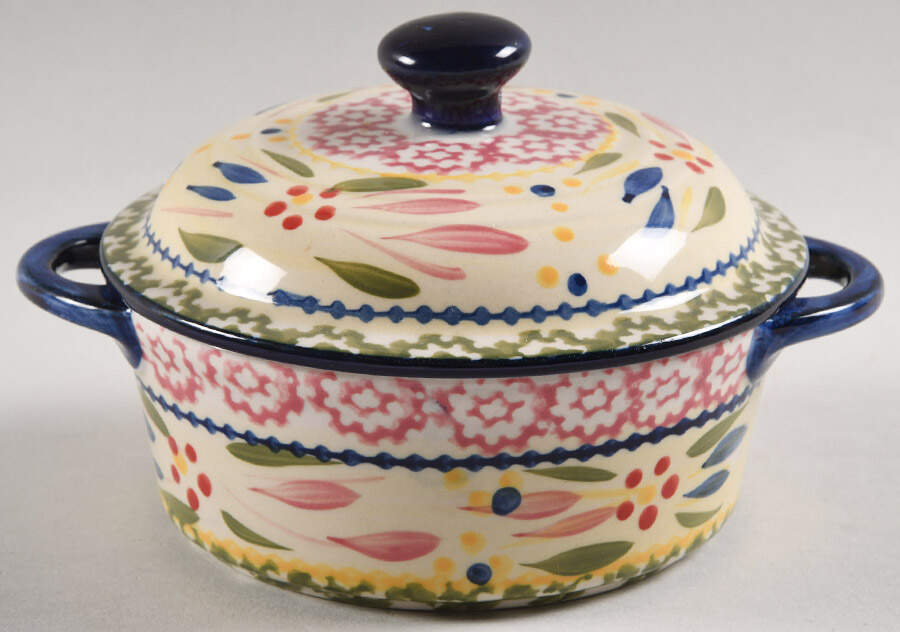 Old World Confetti 10 Oz Individual Casserole & Lid by Temp-Tations-1