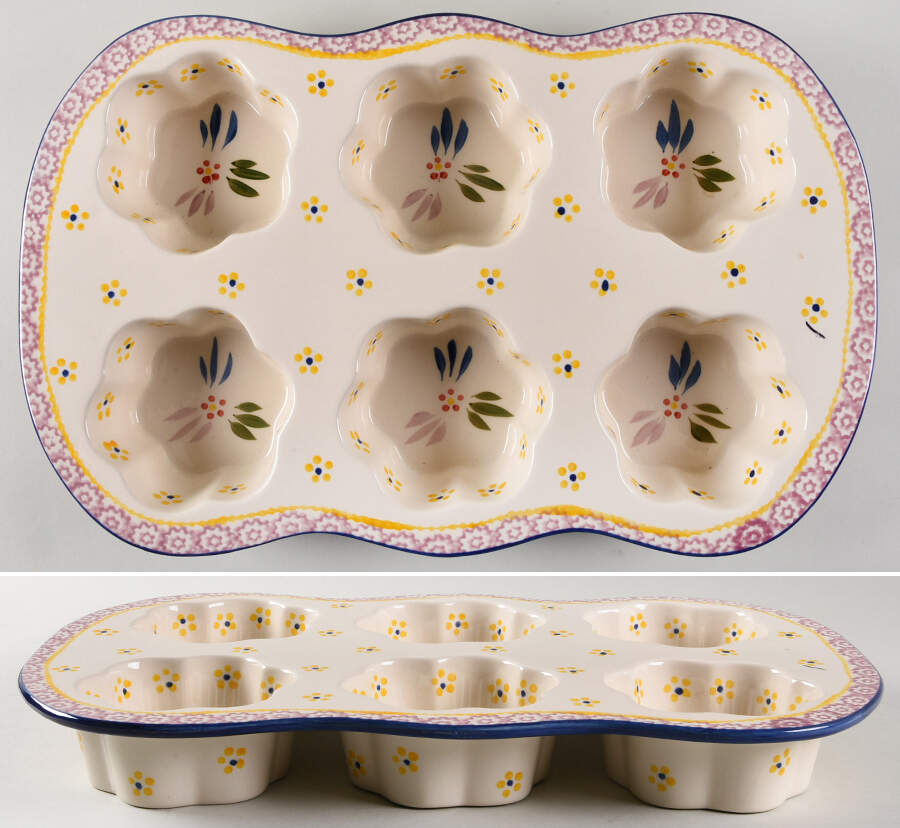 Old World Confetti Muffin Pan (Holds 6 Muffins) by Temp-Tations-1