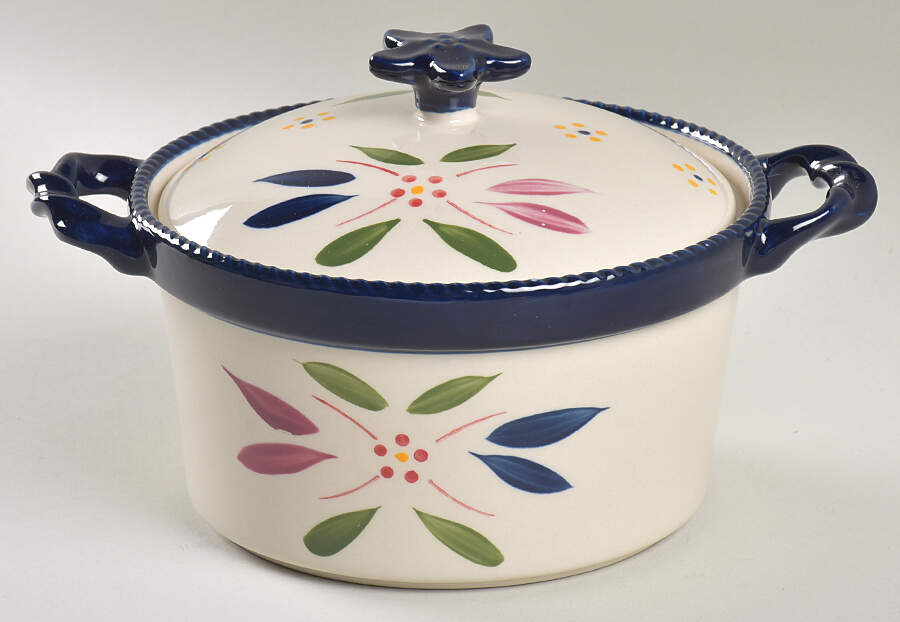 Old World Confetti 1 Qt Round Covered Casserole by Temp-Tations-1
