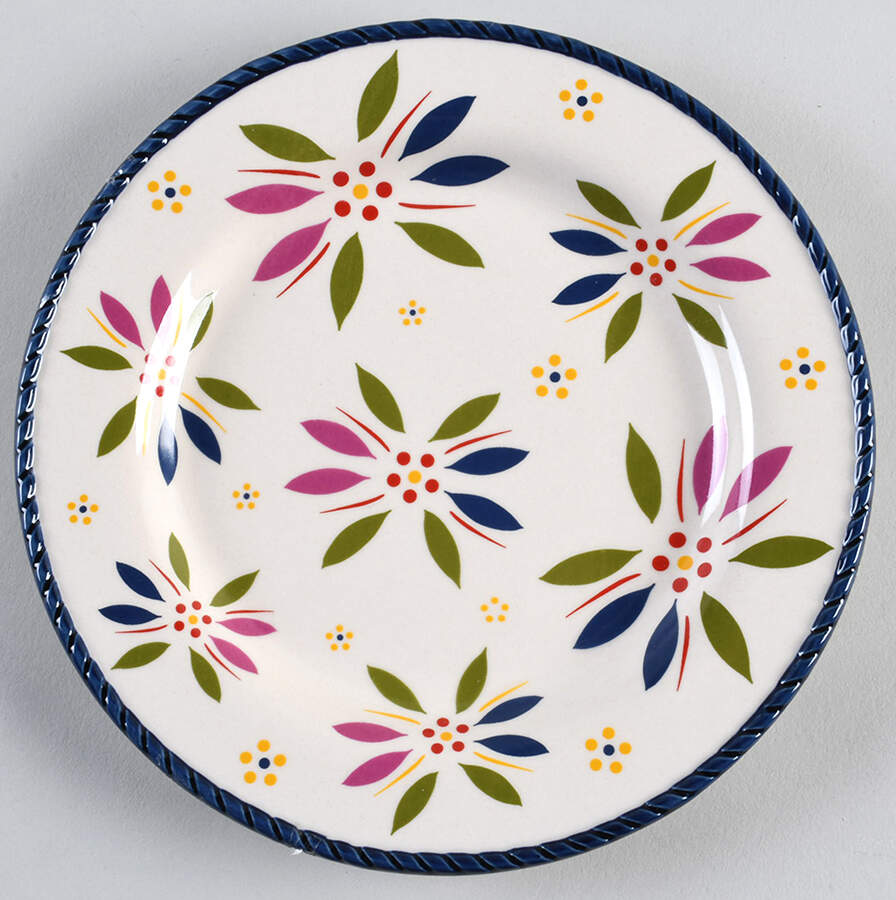 Old World Confetti Salad Plate by Temp-Tations-1