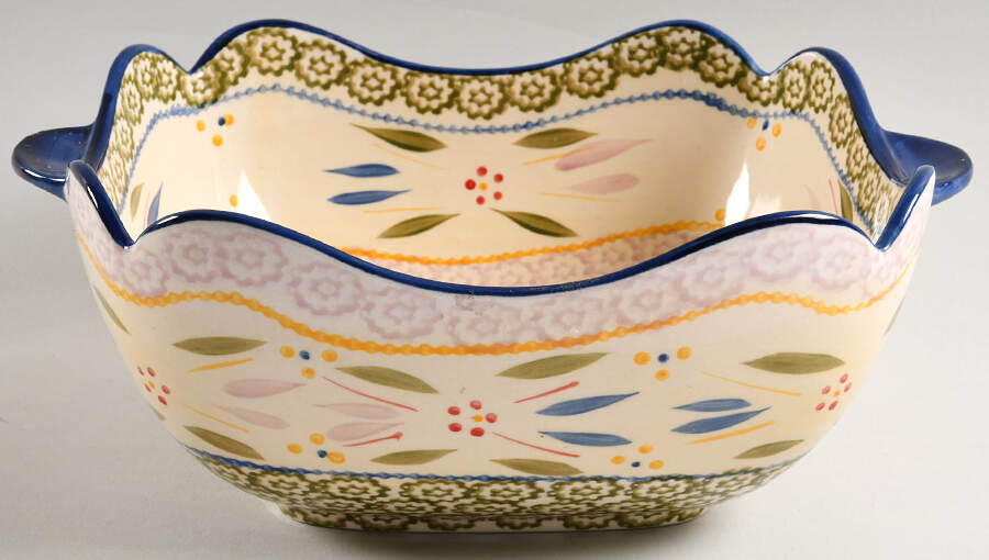 Old World Confetti 2.5 Qt Square Bake & Serve Bowl by Temp-Tations-1