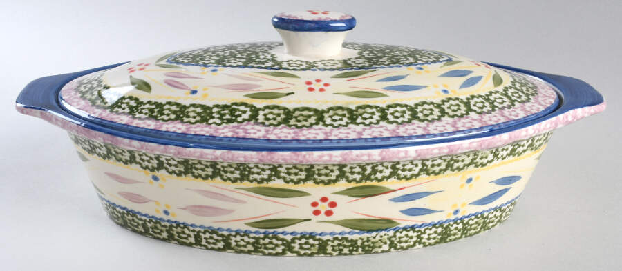 Old World Confetti 2 Quart Oval Covered Casserole by Temp-Tations-1