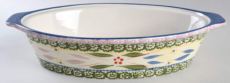 Old World Confetti 2 Quart Oval Covered Casserole No Lid by Temp-Tations-1