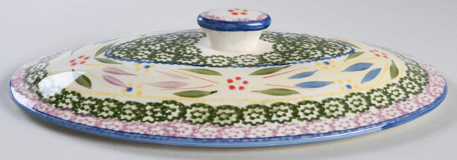 Old World Confetti Lid for 2 Quart Oval Covered Casserole by Temp-Tations-1
