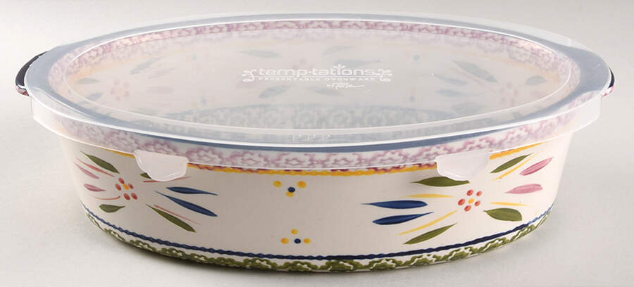 Old World Confetti 2.5 Quart Oval Covered Casserole by Temp-Tations-1