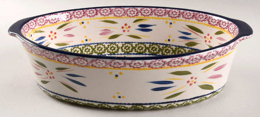 Old World Confetti Lid for 2.5 Quart Oval Covered Casserole by Temp-Tations-1