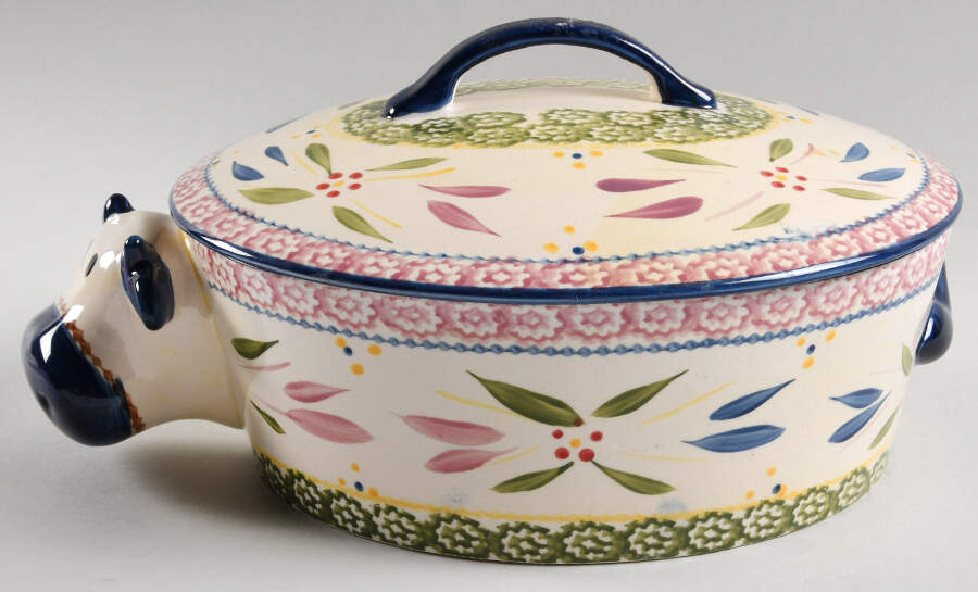 Old World Confetti 2.5 Qt Oval Covered Casserole by Temp-Tations-1