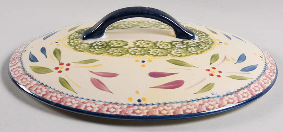Old World Confetti Lid for 2.5 Quart Oval Covered Casserole by Temp-Tations-1