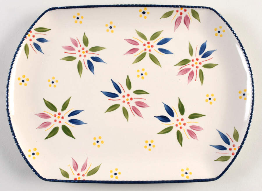 Old World Confetti 13" Rectangular Serving Platter by Temp-Tations-1