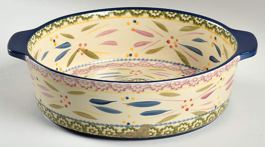 Old World Confetti 2.5 Qt Round Covered Casserole No Lid by Temp-Tations-1