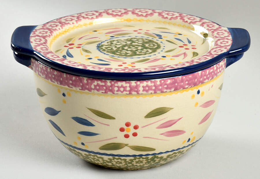 Old World Confetti 1 Qt Round Covered Casserole by Temp-Tations-1