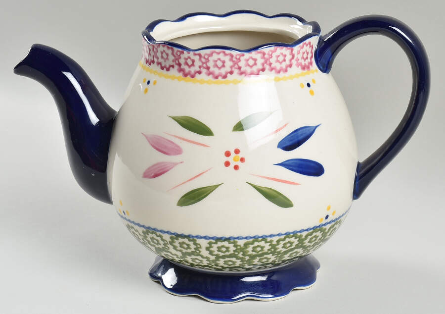 Old World Confetti Teapot No Lid by Temp-Tations-1