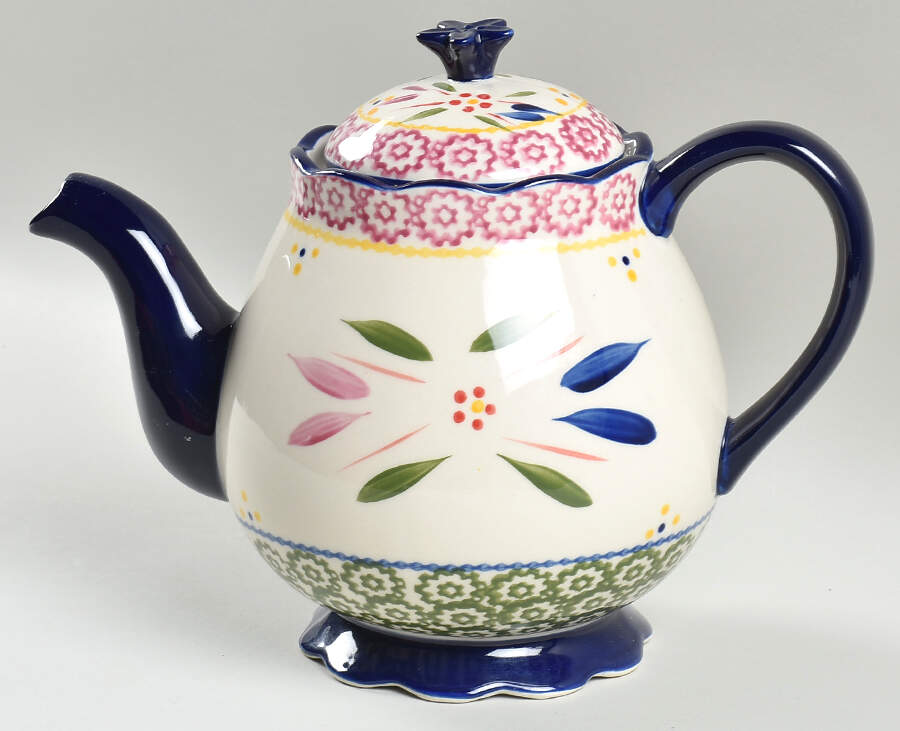 Old World Confetti Teapot & Lid by Temp-Tations-1