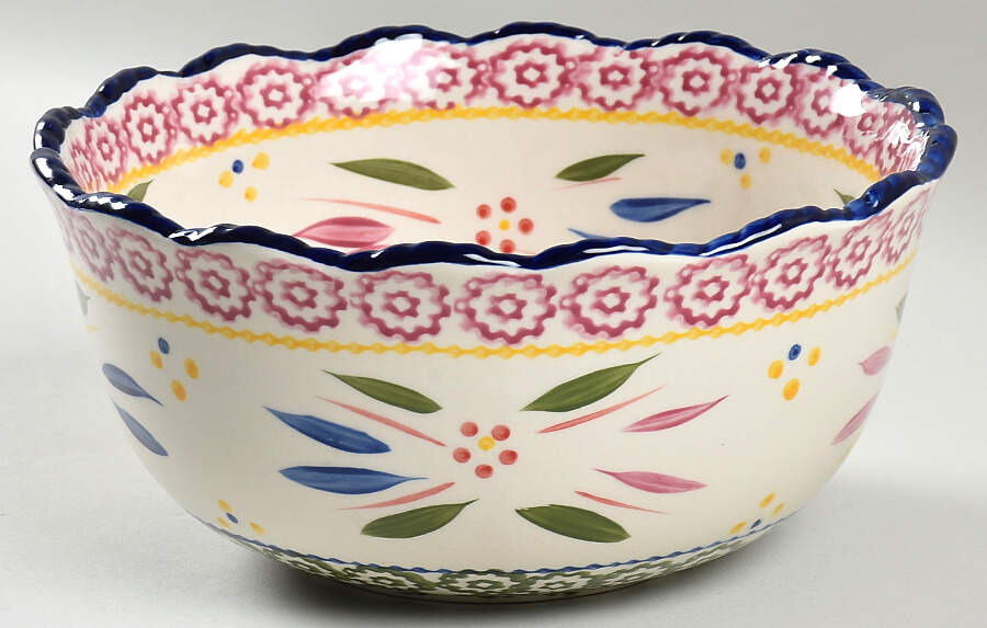 Old World Confetti 8" Round Vegetable Bowl by Temp-Tations-1
