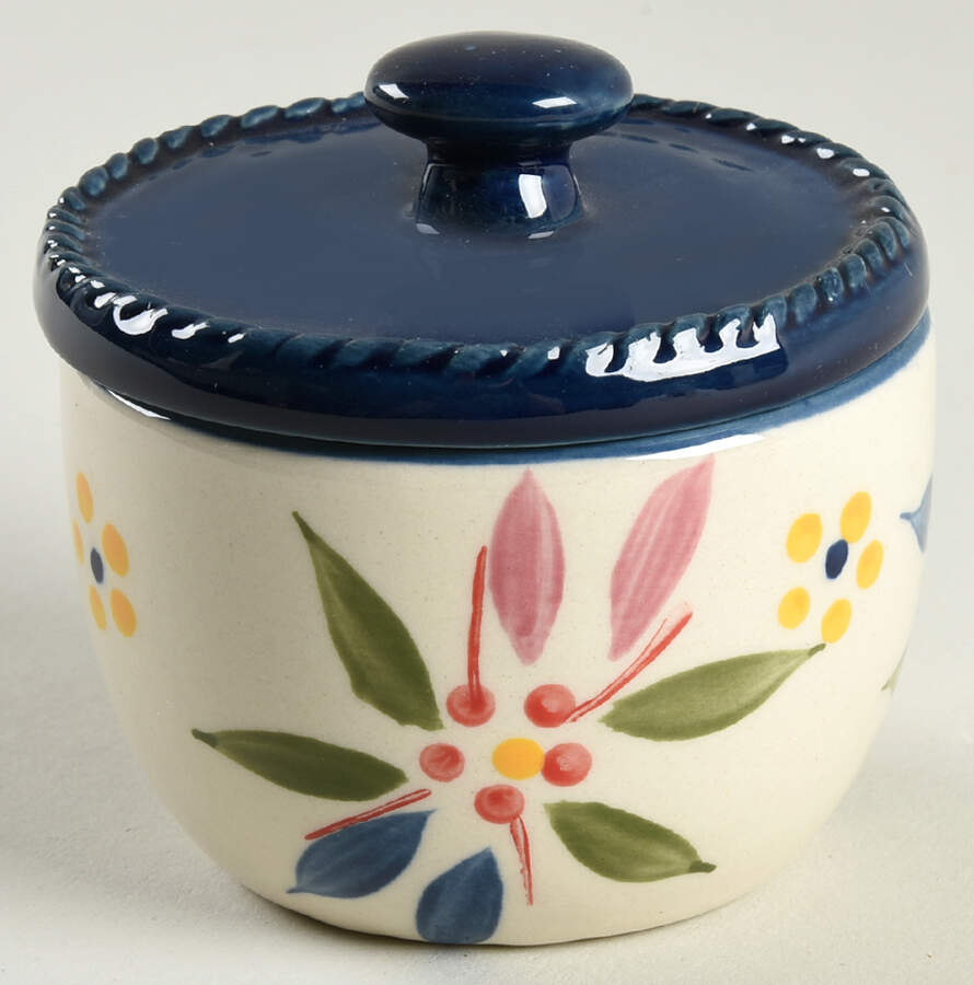 Old World Confetti Condiment Jar & Lid w/Spoon by Temp-Tations-1