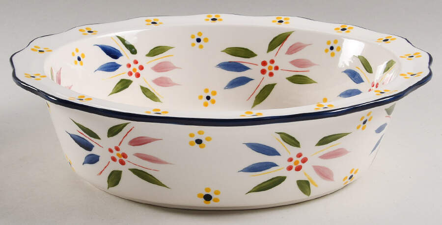 Old World Confetti Figural Oval Baker No Lid by Temp-Tations-1