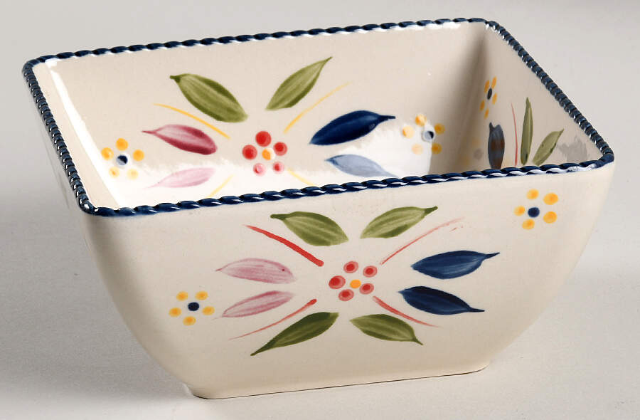 Old World Confetti Square Cereal Bowl by Temp-Tations-1