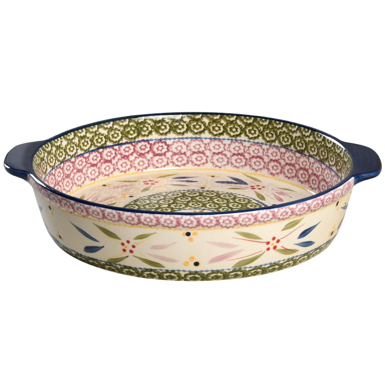 Old World Confetti 3 Qt Round Baker No Plastic Lid for Baker & Ramekins Set (Chip & Dip) by Temp-Tations-1