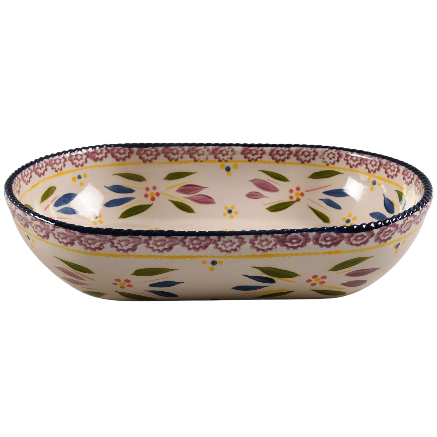 Old World Confetti 13" Oval Baker by Temp-Tations-1