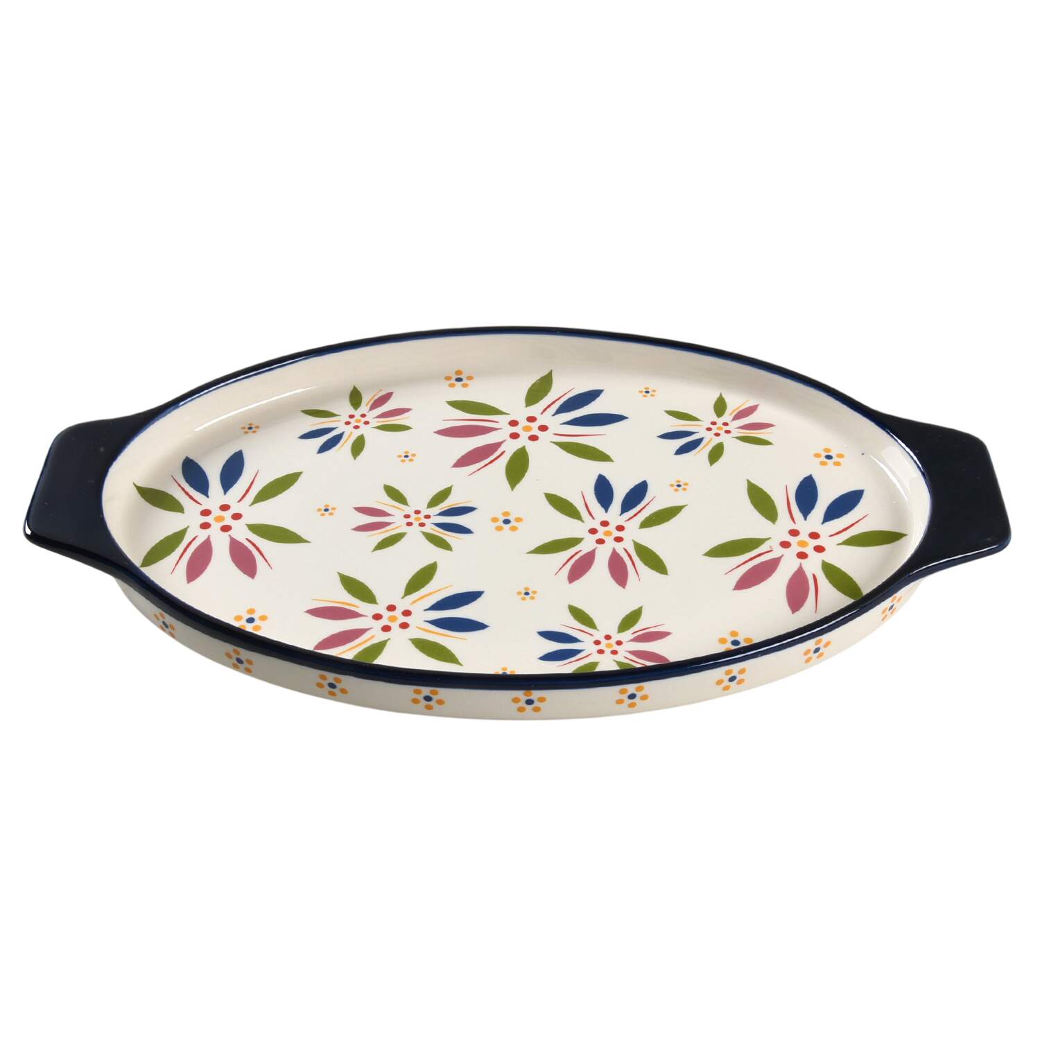 Old World Confetti Lid-It for 16" Oval Tab Handled Baker by Temp-Tations-1