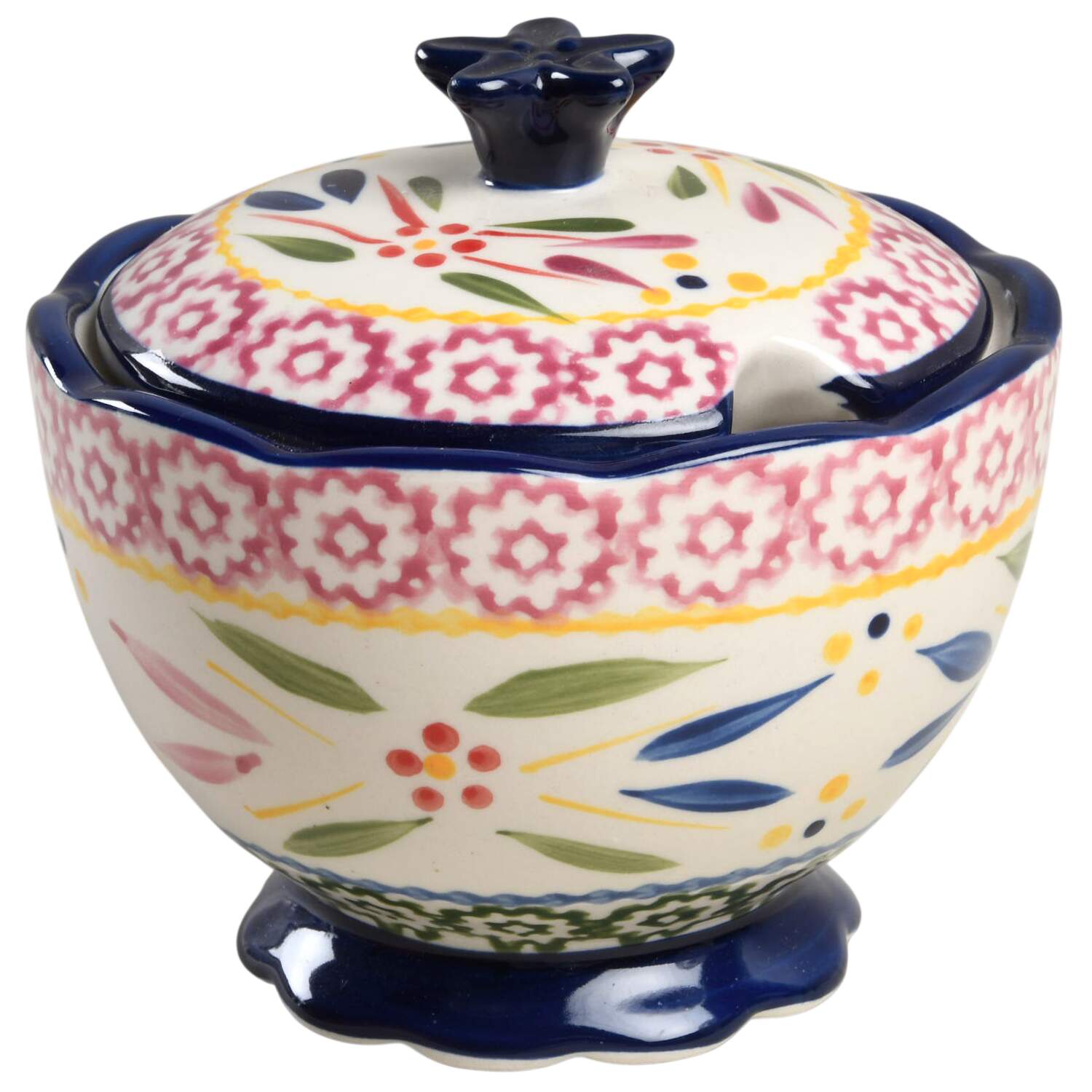 Old World Confetti Sugar Bowl & Lid by Temp-Tations-1