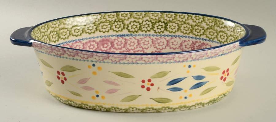 Old World Confetti 11" Oval Baker by Temp-Tations-1