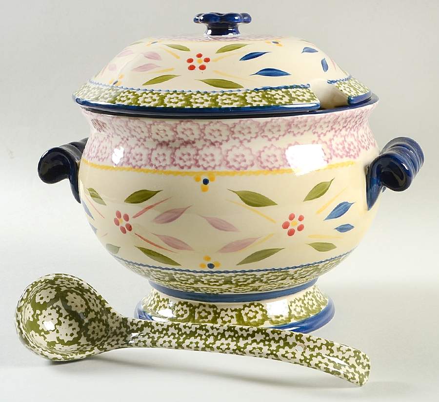 Old World Confetti Tureen & Lid w/Ladle by Temp-Tations-1