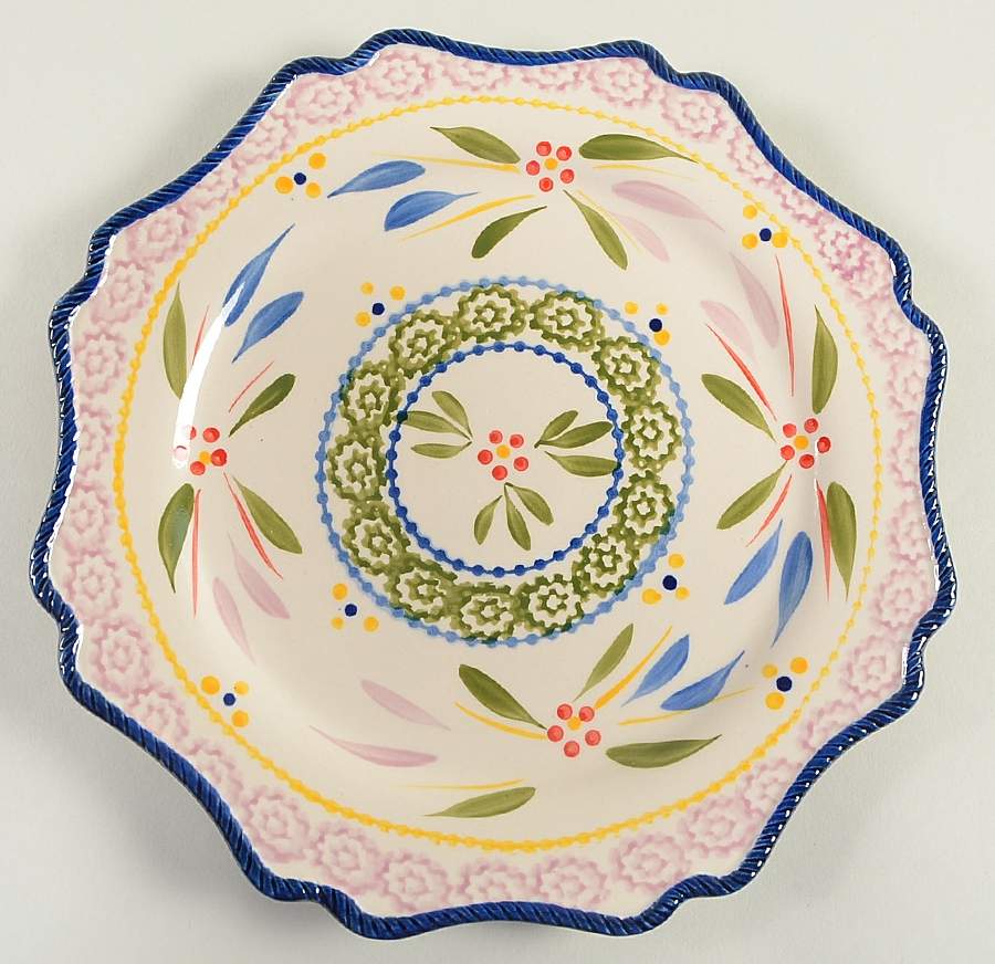 Old World Confetti Scalloped Dinner Plate by Temp-Tations-1