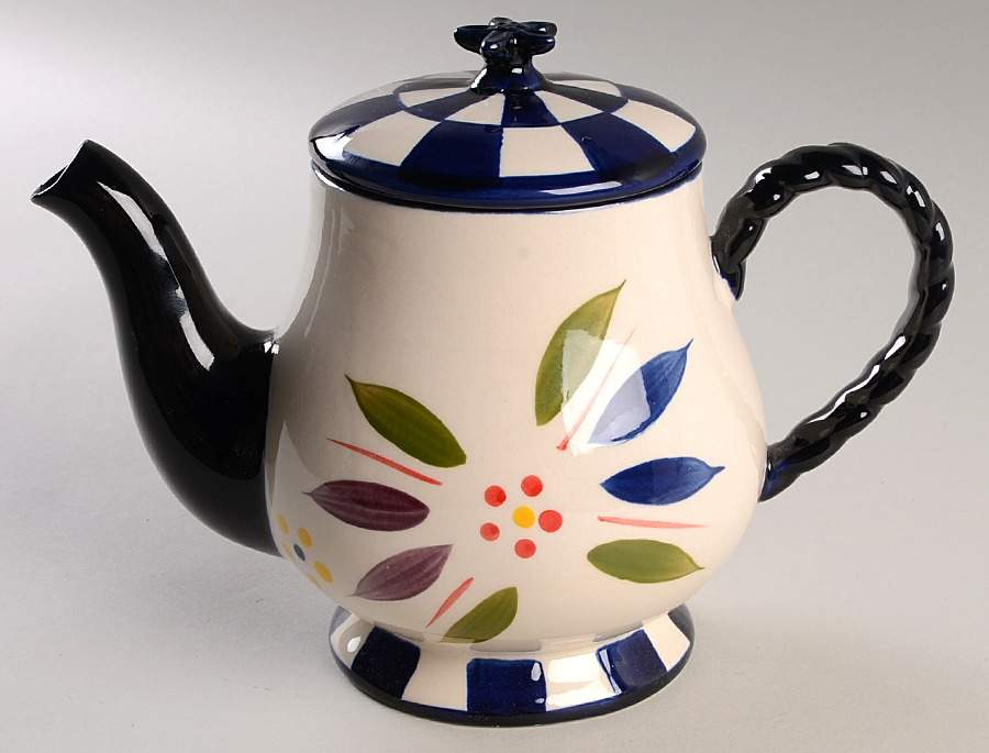 Old World Confetti Teapot & Lid by Temp-Tations-1