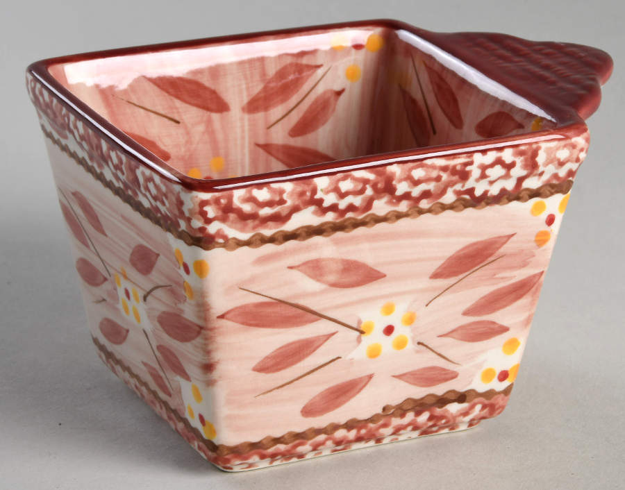 Old World Cranberry Individual Square Baker by Temp-Tations-1
