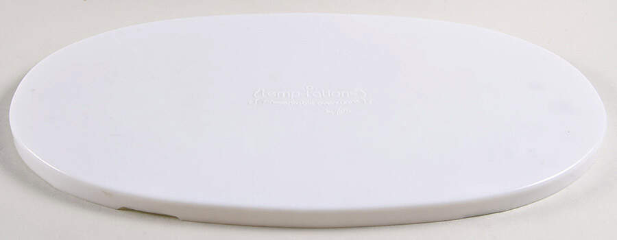 Old World Lilac 14" Oval Divided Baker W/Metal Stand & Cover by Temp-Tations-1