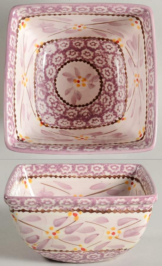 Old World Lilac 6" Square Mixing Bowl by Temp-Tations-1