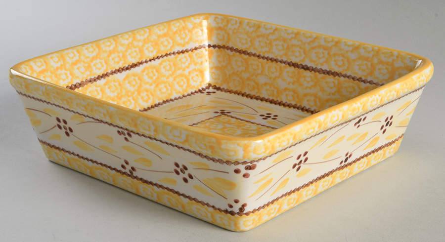 Old World Yellow 8" Square Baker by Temp-Tations-1