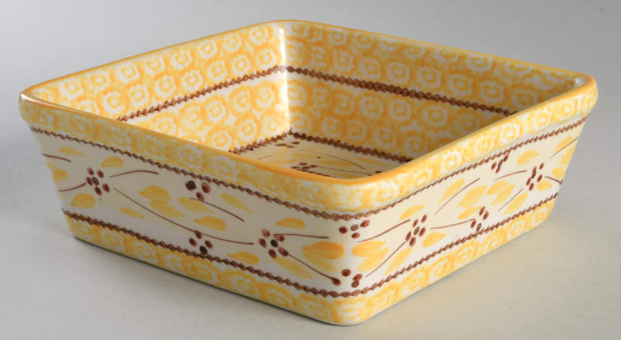 Old World Yellow 7" Square Baker by Temp-Tations-1
