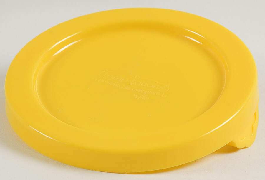 Old World Yellow Plastic Lid for Ramekin by Temp-Tations-1