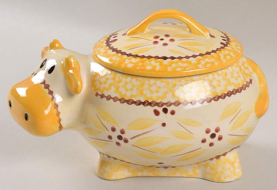Old World Yellow Individual Casserole & Lid by Temp-Tations-1